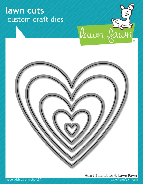 Lawn Fawn Heart Stackables Custom Craft Dies
