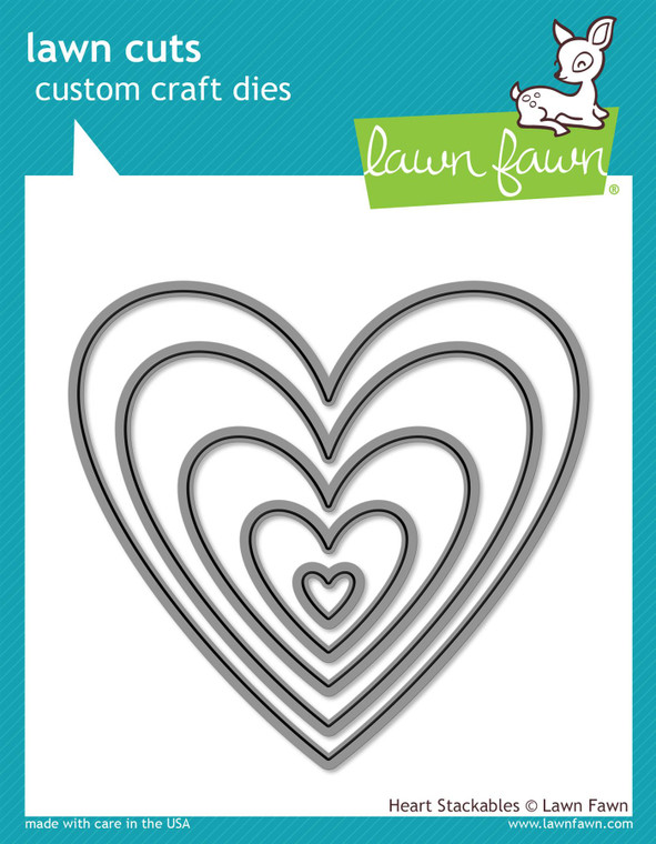 Lawn Fawn Heart Stackables Custom Craft Dies