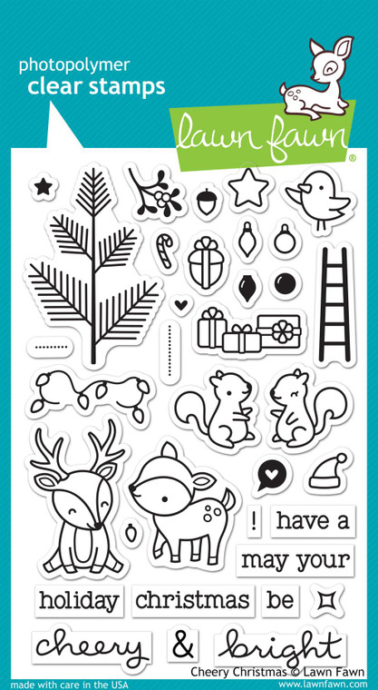Lawn Fawn Cheery Christmas 4X6 Clear Stamp Set