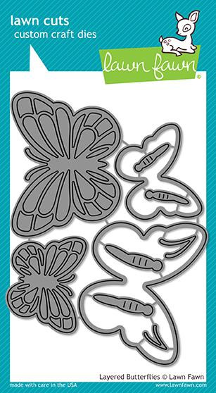 Lawn Fawn Layered Butterflies Custom Craft Dies