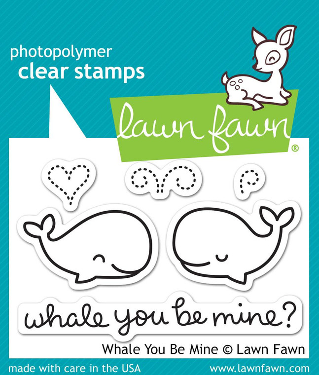 Lawn Fawn Whale You Be Mine 2X3 Clear Stamp Set