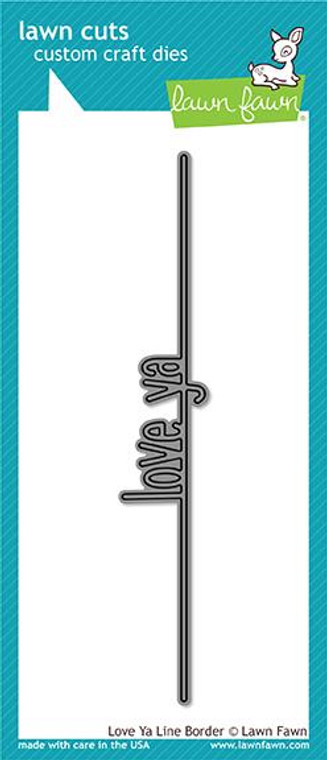 Lawn Fawn Love Ya Line Border Custom Craft Dies