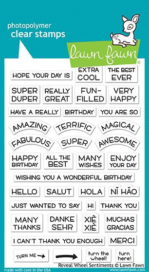 Lawn Fawn Reveal Wheel Sentiments 4X6 Clear Stamp Set