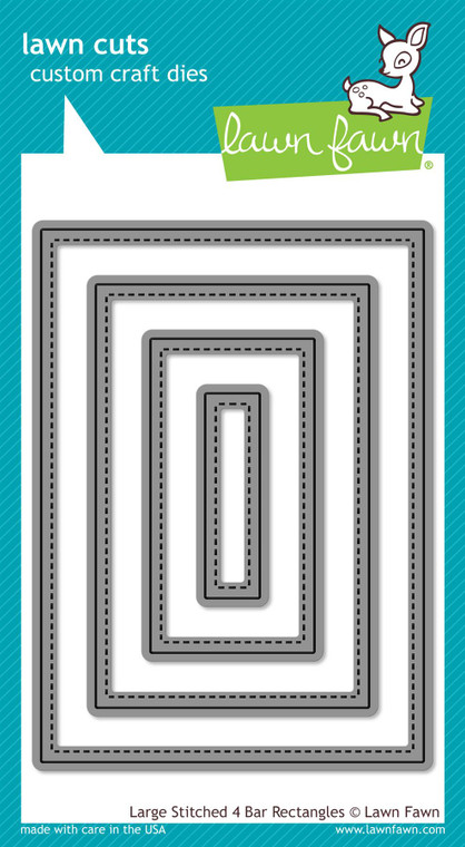 Lawn Fawn Large Stitched 4 Bar Rectangles Custom Craft Dies