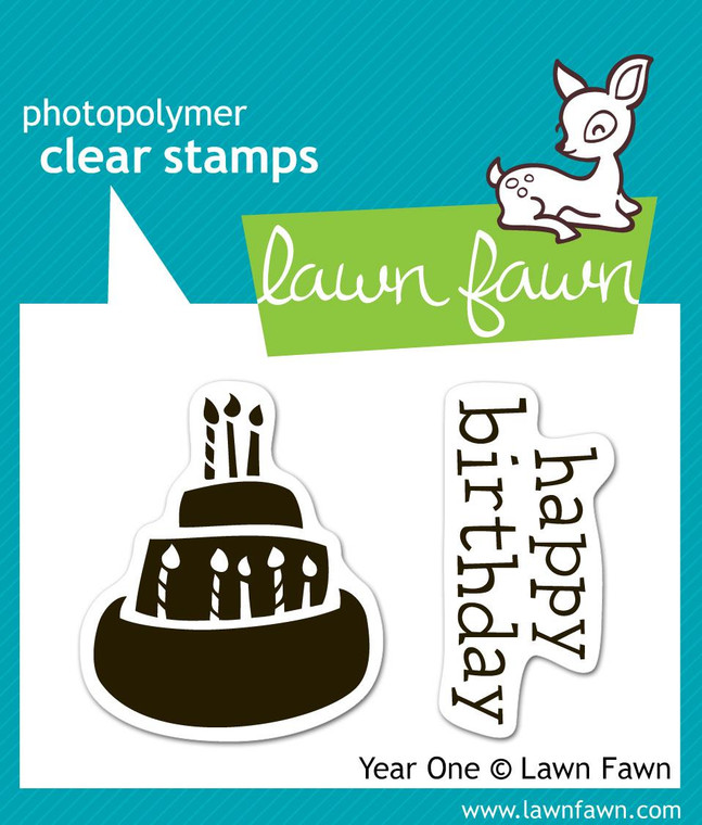 Lawn Fawn Year One 2X3 Clear Stamp Set