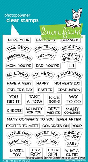 Lawn Fawn Reveal Wheel Spring Sentiments 4X6 Clear Stamp Set