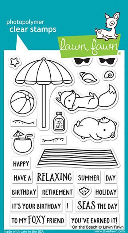 Lawn Fawn On The Beach 4X6 Clear Stamp Set