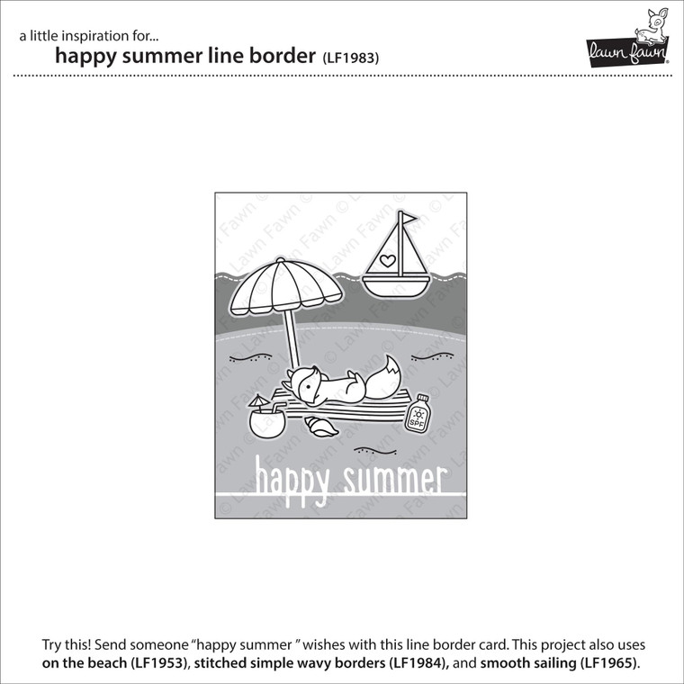 Lawn Fawn Happy Summer Line Border Custom Craft Dies