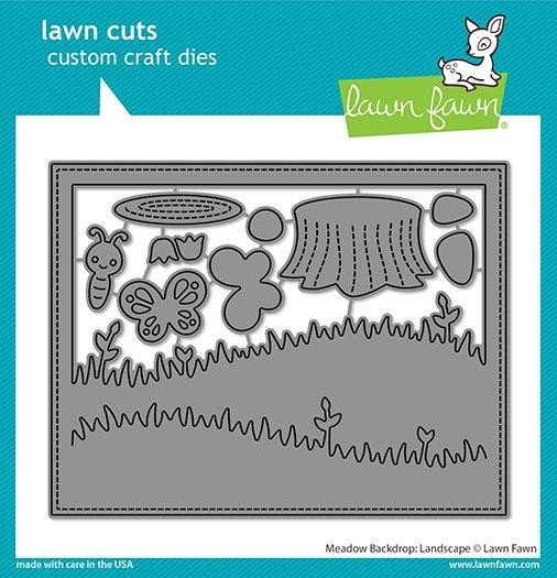 Lawn Fawn Meadow Backdrop: Landscape Custom Craft Dies
