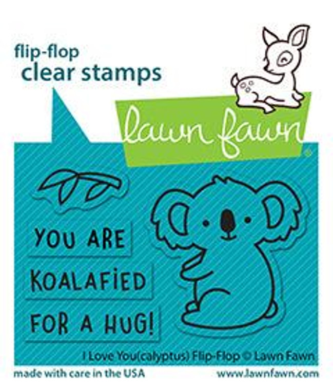 Lawn Fawn I Love You(Calyptus) Flip-Flop 2X3 Clear Stamp Set