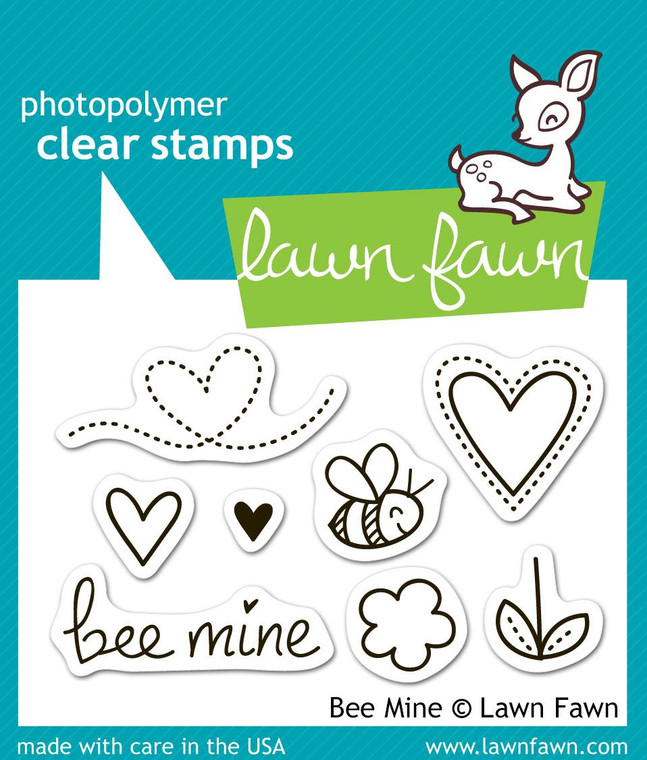 Lawn Fawn Bee Mine 2X3 Clear Stamp Set