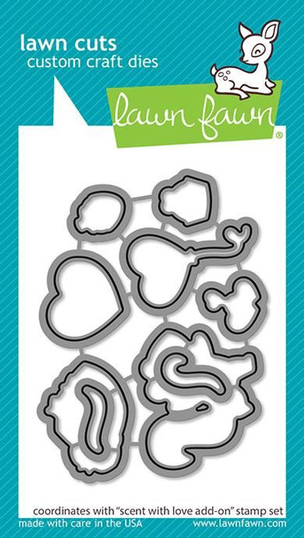 Lawn Fawn scent with love add-on 3x4 lawn cuts Small DIE