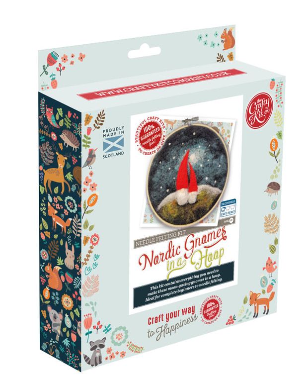 Craft Kit Company Gnomes in a Hoop Needle Felting Kit