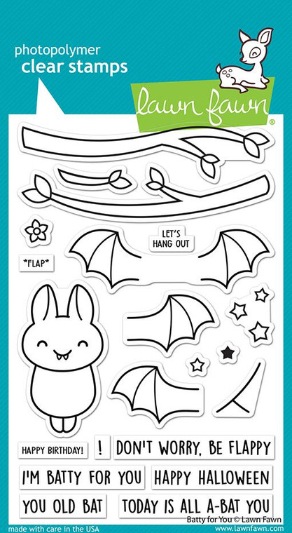 Lawn Fawn Batty For You - 4X6 Clear Stamp Set
