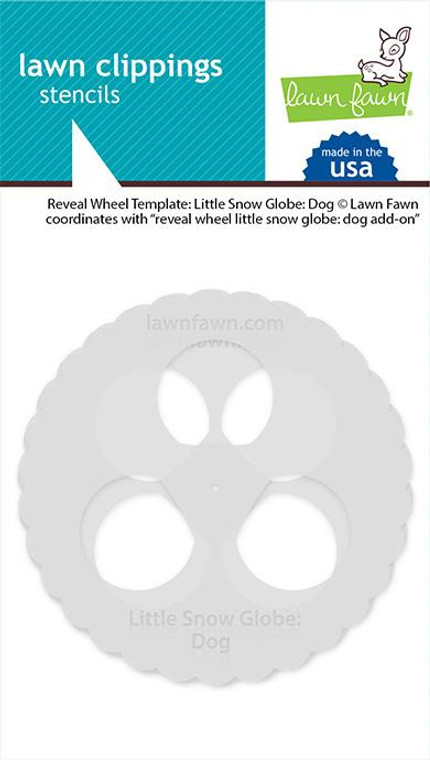 Lawn Fawn Reveal Wheel Templates: Little Snow Globe: Dog Templates