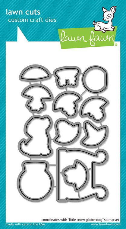 Lawn Fawn Little Snow Globe: Dog Lawn Cuts Dies