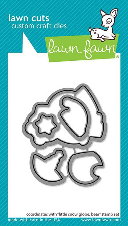 Lawn Fawn Little Snow Globe: Bear Lawn Cuts Dies