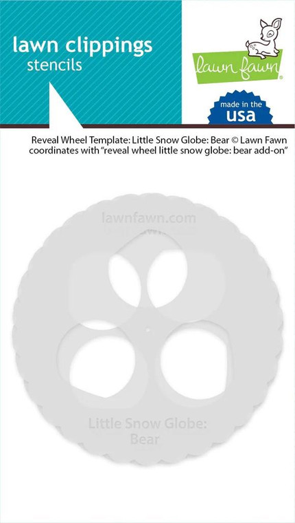 Lawn Fawn Reveal Wheel Templates: Little Snow Globe: Bear Templates