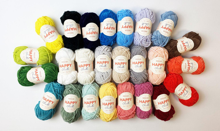 Sirdar Happy Chenille 15g ball 38m / 41 yards, available in 25 colours