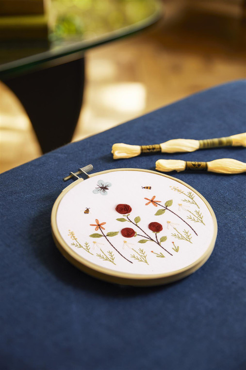 DMC Embroidery Kit Butterfly Garden by Aurora Menendez - Intermediate