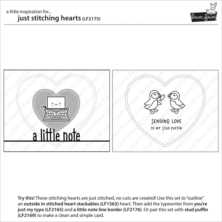 Lawn Fawn Just Stitching Hearts Custom Craft Dies