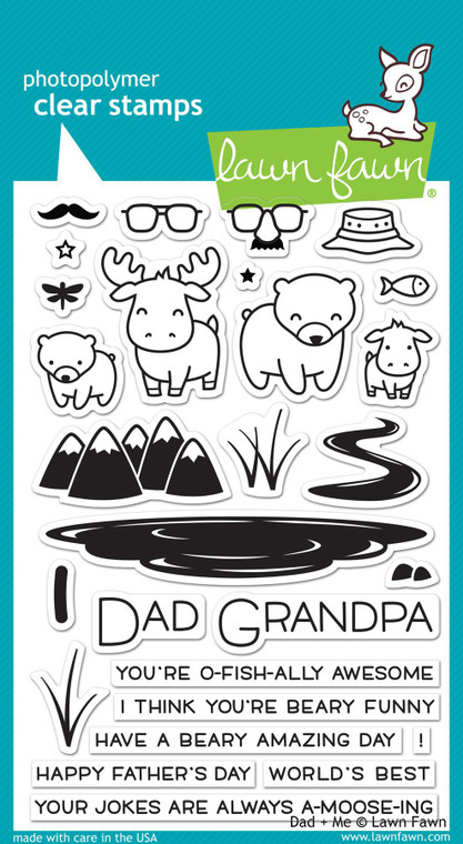 Lawn Fawn Dad + Me 4X6 Clear Stamp Set