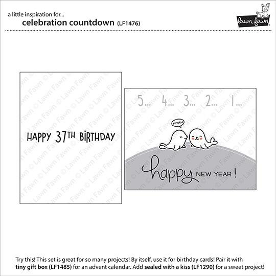 Lawn Fawn Celebration Countdown 4X6 Clear Stamp Set