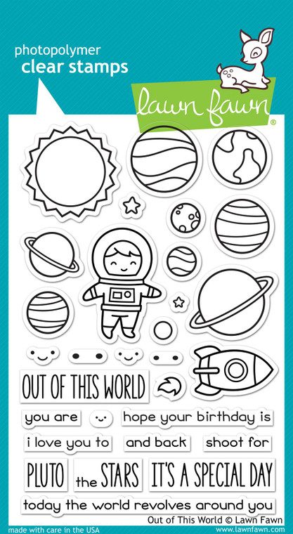 Lawn Fawn Out Of This World 4X6 Clear Stamp Set