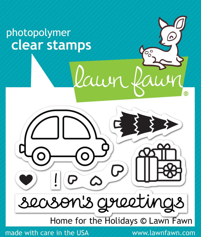 Lawn Fawn Home For The Holidays 2X3 Clear Stamp Set
