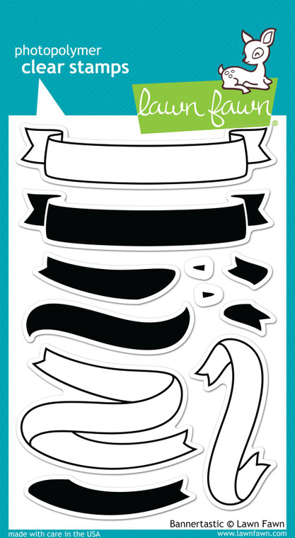 Lawn Fawn Bannertastic 4X6 Clear Stamp Set