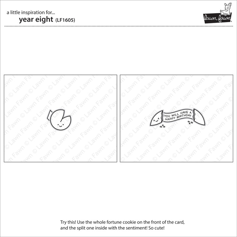 Lawn Fawn Year Eight 2X3 Clear Stamp