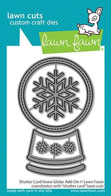 Lawn Fawn Shutter Card Snow Globe Add-On Custom Craft Dies