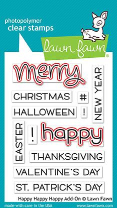 Lawn Fawn Happy Happy Happy Add-On Lawn Cuts Custom Craft Dies