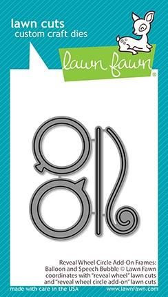Lawn Fawn Reveal Wheel Circle Add-On Frames: Balloon And Speech Bubble Custom Craft Dies
