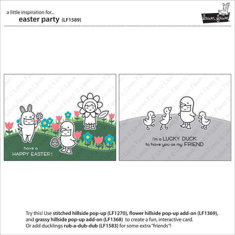 Lawn Fawn Easter Party 3X4 Clear Stamp Set