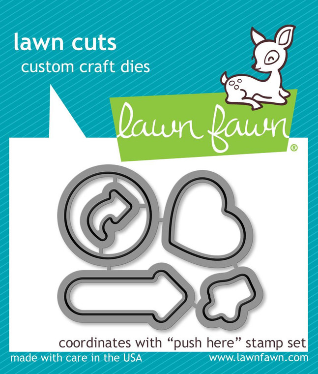 Lawn Fawn Push Here - Small Lawn Cuts Custom Craft Dies