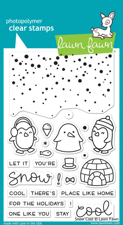 Lawn Fawn Snow Cool 4X6 Clear Stamp Set