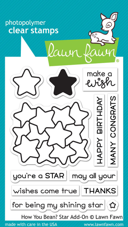 Lawn Fawn How You Bean? Star Add-On 3X4 Clear Stamp Set