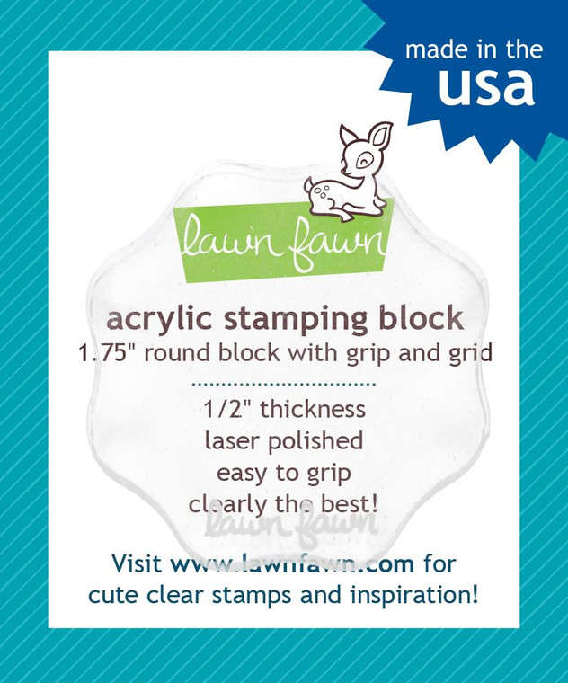 Lawn Fawn 1.75" Round Grip Block Acrylic Block
