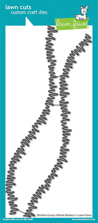 Lawn Fawn Slimline Grassy Hillside Borders Custom Craft Dies