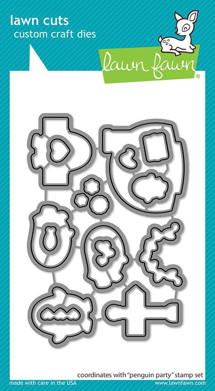 Lawn Fawn Penguin Party Lawn Cuts Custom Craft Dies