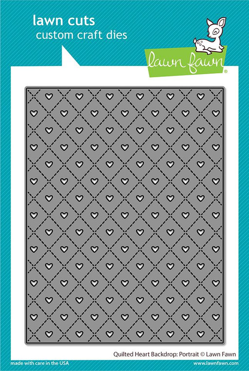 Lawn Fawn quilted heart backdrop: portrait dies