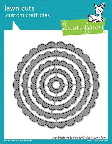 Lawn Fawn Just Stitching Scalloped Circles Custom Craft Dies