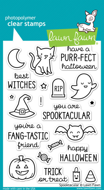 Lawn Fawn Spooktacular 4X6 Clear Stamp Set