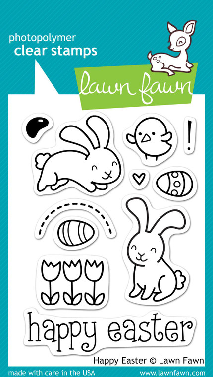 Lawn Fawn Happy Easter 3X4 Clear Stamp Set