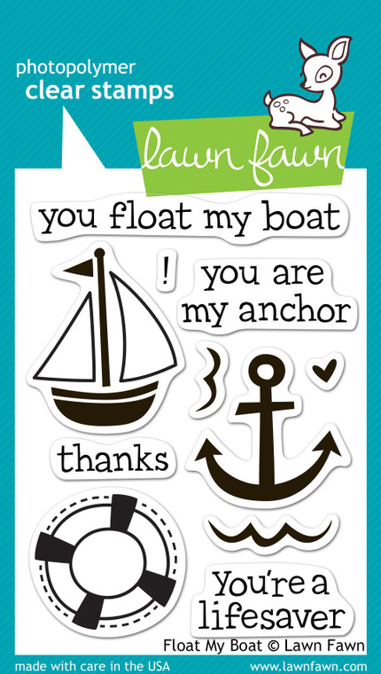 Lawn Fawn Float My Boat 3X4 Clear Stamp Set