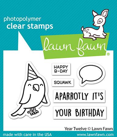 Lawn Fawn year twelve 2x3 clear stamp set