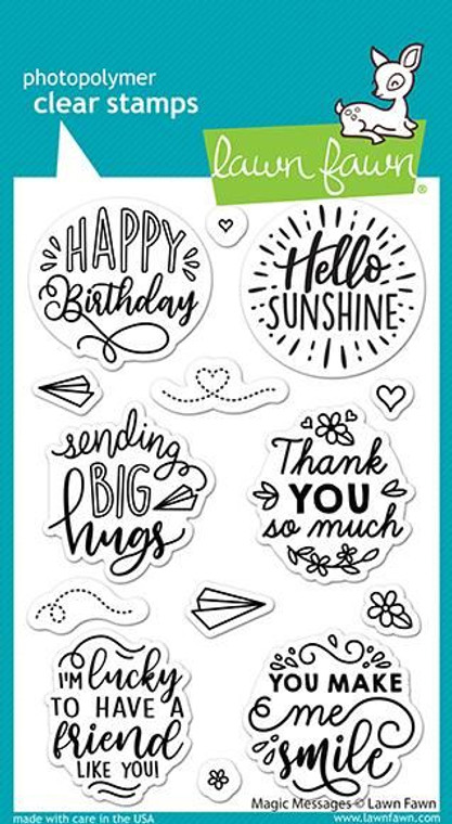 Lawn Fawn Magic Messages 4X6 Clear Stamp Set