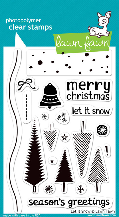 Lawn Fawn Let It Snow 4X6 Clear Stamp Set