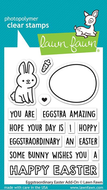 Lawn Fawn Eggstraordinary Easter Add-On 3X4 Clear Stamp Set